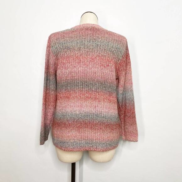 NWT J. Jill Gradient Sweater Pink Wool Chunky Knit Preppy Casual Work Size XLP - Picture 4 of 7